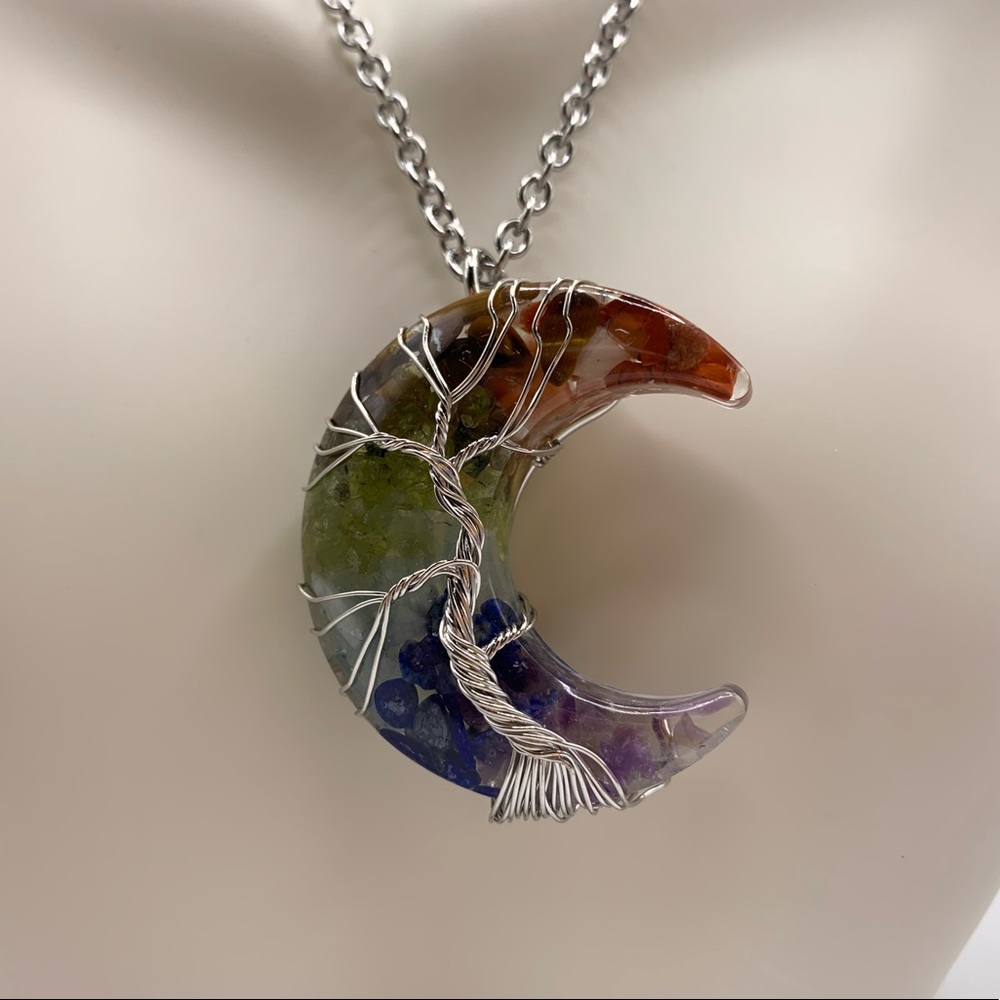 Moon wrap necklace
